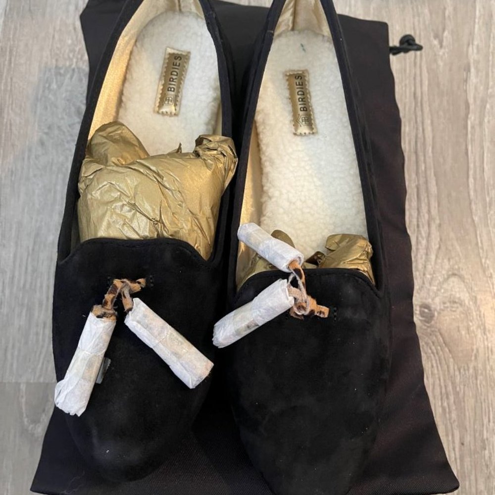 Birdies Women's The Lark Leopard Tassel Leopard Tassel Flats Loafers size 8